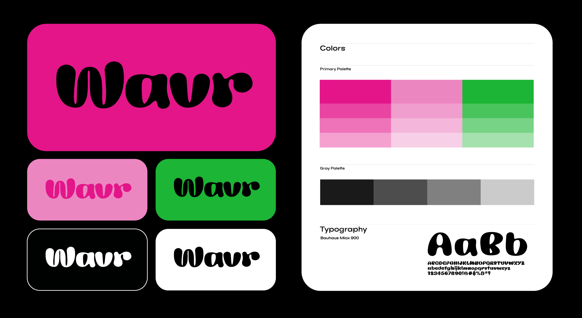 logo with brand kit example bubble font wordmark