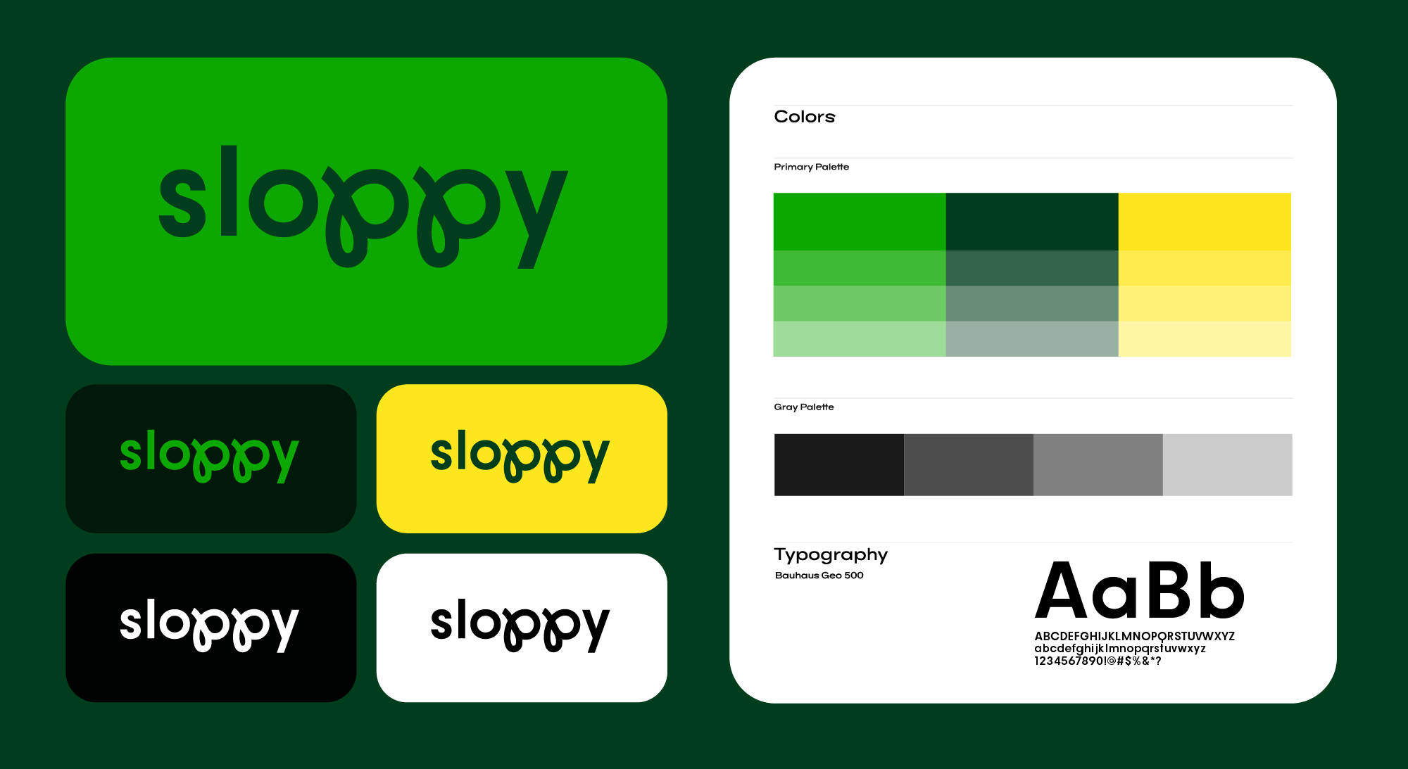 logo with brand kit example wordmark with swapped letter